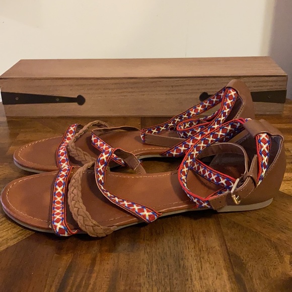 Indigo Shoes - Indigo Rd sandals shoes Boho  Adjustable Strappy Flat 9